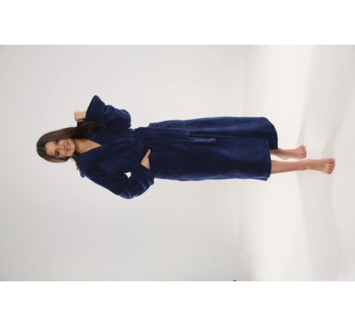 Dlouhý dámský župan s kapucí 807 LUNA II Dlouhý dámský župan s kapucí 807 LUNA II