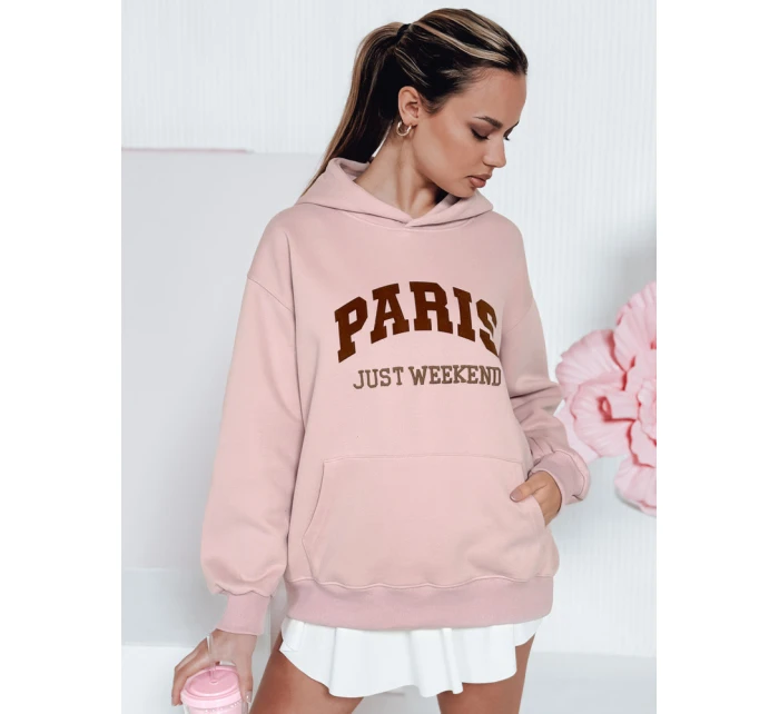 Dámská oversize mikina PARISSIA růžová FashionStreet BY1455