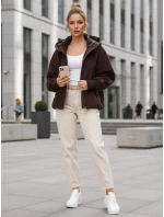 Kurtka damska przejściowa z kapturem brązowa model 22035968 - FashionStreet