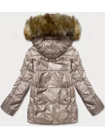 Krátká přechodná prošívaná bunda ve velbloudí barvě (H-202) Krátká přechodná prošívaná bunda ve velbloudí barvě (H-202)