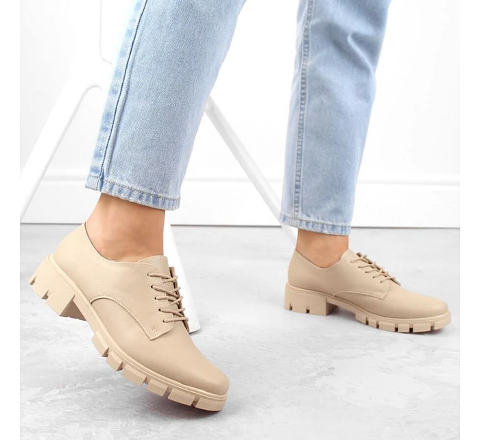 M.Daszynski W SAN33C béžové polobotky M.Daszynski W SAN33C béžové polobotky