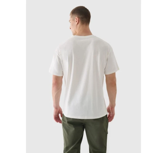 Oversize hladké unisex tričko 4F 4FRAW24TTSHU2672-12S Oversize hladké unisex tričko 4F 4FRAW24TTSHU2672-12S