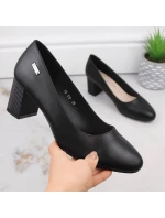 Černé lodičky Sergio Leone W SK314A s ozdobným sloupkem Černé lodičky Sergio Leone W SK314A s ozdobným sloupkem