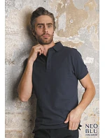 Men Pánské piqué polo deep black model 22500560 - NEOBLU Men Pánské piqué polo deep black model 22500560 - NEOBLU