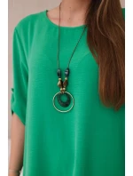 Sada halenky + kalhot s přívěskem jasně zelená Sada halenky + kalhot s přívěskem jasně zelená