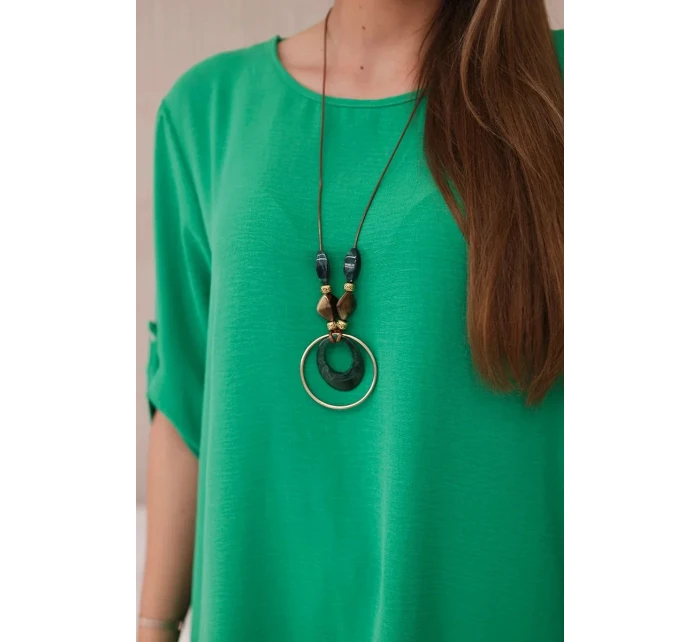 Sada halenky + kalhot s přívěskem jasně zelená Sada halenky + kalhot s přívěskem jasně zelená