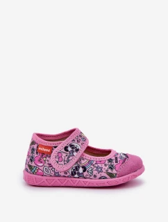 Dětské pantofle na suchý zip s růžové model 21682694 - Milami