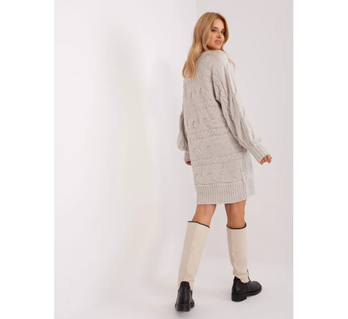 Sweter AT SW model 18900697 jasny beżowy - FPrice Sweter AT SW model 18900697 jasny beżowy - FPrice