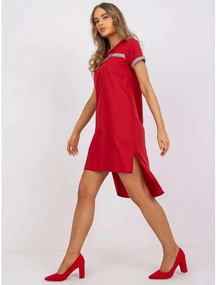 Dámské šaty LK SK model 17434172 červená - FPrice Dámské šaty LK SK model 17434172 červená - FPrice