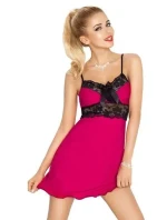 Noční košilka Ines Tmavě růžová - Dkaren Noční košilka Ines Tmavě růžová - Dkaren