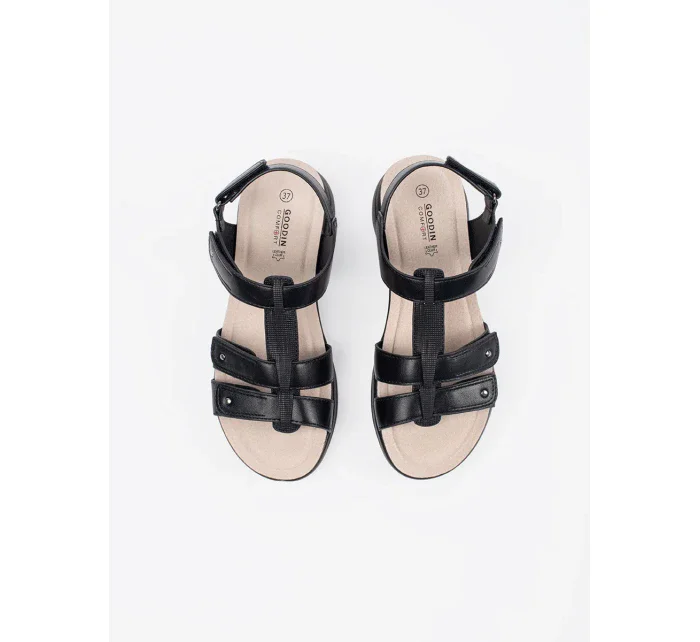 Stylové černé dámské  sandály platforma