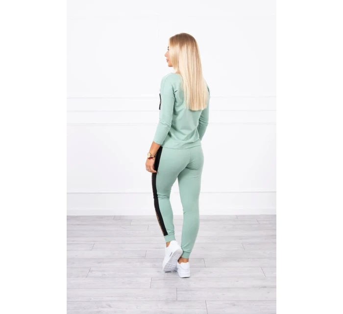 Tmavě mátová sada s leopardím potiskem Tmavě mátová sada s leopardím potiskem