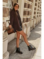 Lakované Botky Traperky Dámské Na Zip Kožené Artiker 55C0517 Černé