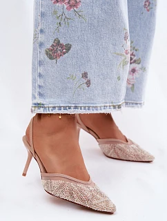 Ozdobené sandály s na Béžové model 22111300 - Boto