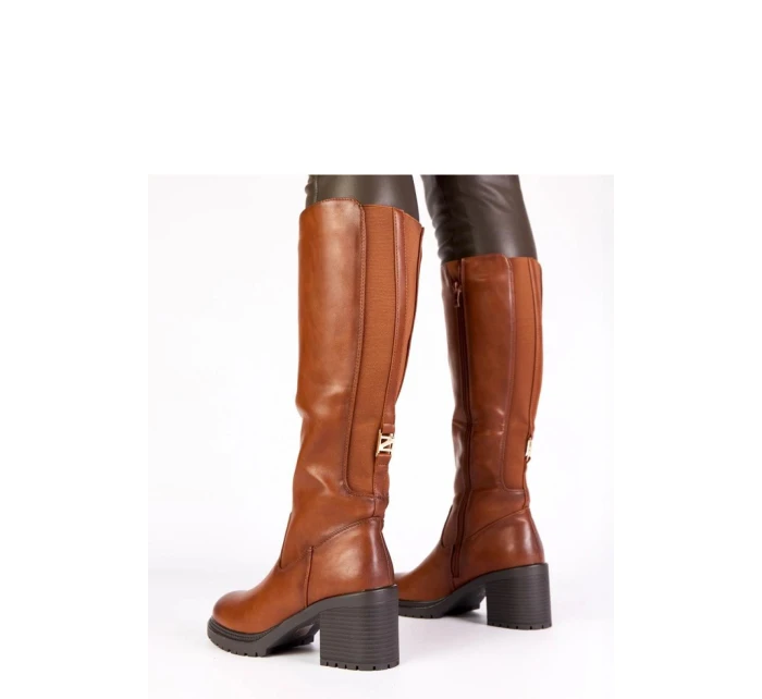 Kozačky na podpatku  model 222052 Solea