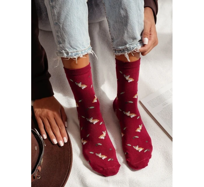Milena ponožky 0200-182 Lišky a listy 37-41