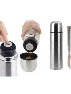 CESTOVNÍ TERMOSKA 750ML STŘÍBRNÁ VYNIKAJÍCÍ DOMÁCÍ POTŘEBY