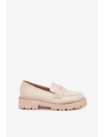 Dámské Mokasíny Eko Kožené S Béžové model 21690528 - Boto