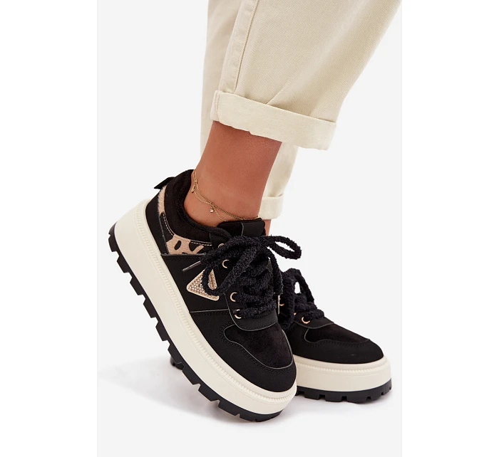 Dámské tenisky na platformě černé model 22039766 - Boto Dámské tenisky na platformě černé model 22039766 - Boto