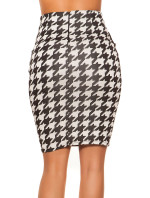 Sexy KouCla pencil skirt in houndstooth pattern