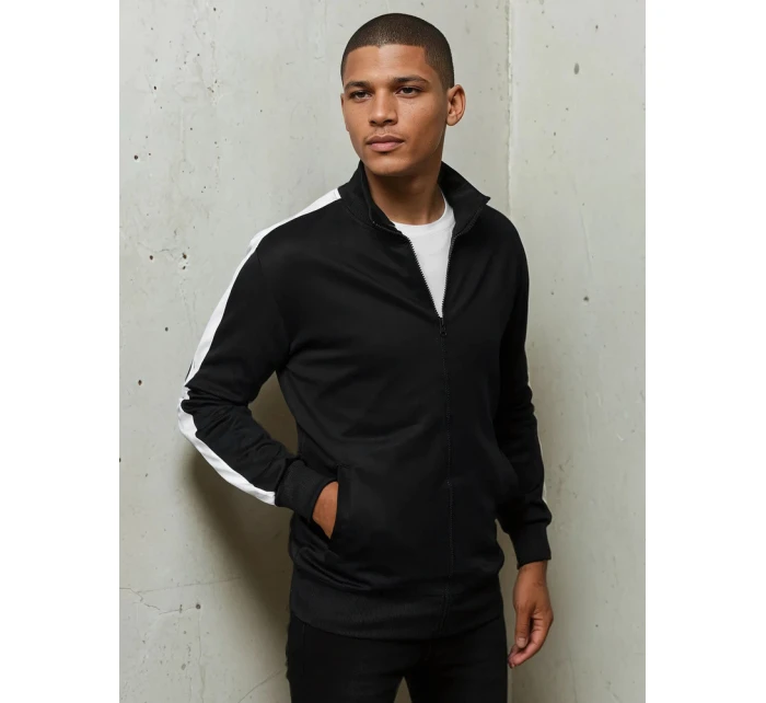 Pánská mikina na zip černá FashionStreet BX5562 Pánská mikina na zip černá FashionStreet BX5562