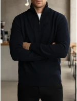 Pánský svetr se stojáčkem tmavě modrý Dstreet model 21995576 - FashionStreet