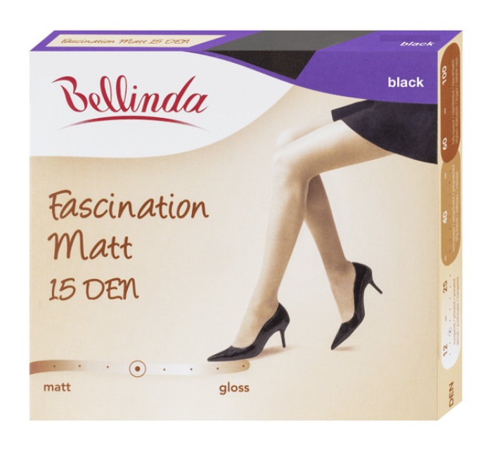 Matné punčochové kalhoty FASCINATION MATT 15 DEN - BELLINDA - černá