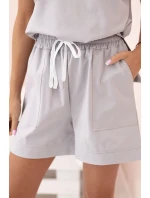 Dámský punto set s krátkými rukávy a šortkami šedý Dámský punto set s krátkými rukávy a šortkami šedý