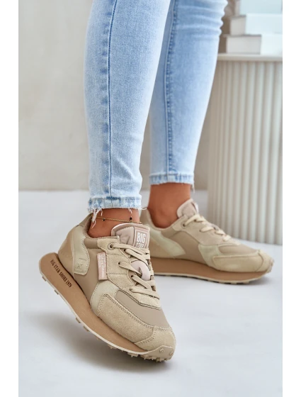 Dámské Kožené Tenisky Big Star OO274564 Hi-Poly System Béžové Dámské Kožené Tenisky Big Star OO274564 Hi-Poly System Béžové