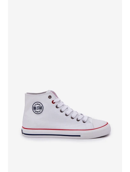 Pánské Textilní Tenisky Big Star NN174305 HI-POLY SYSTEM Bílé Pánské Textilní Tenisky Big Star NN174305 HI-POLY SYSTEM Bílé