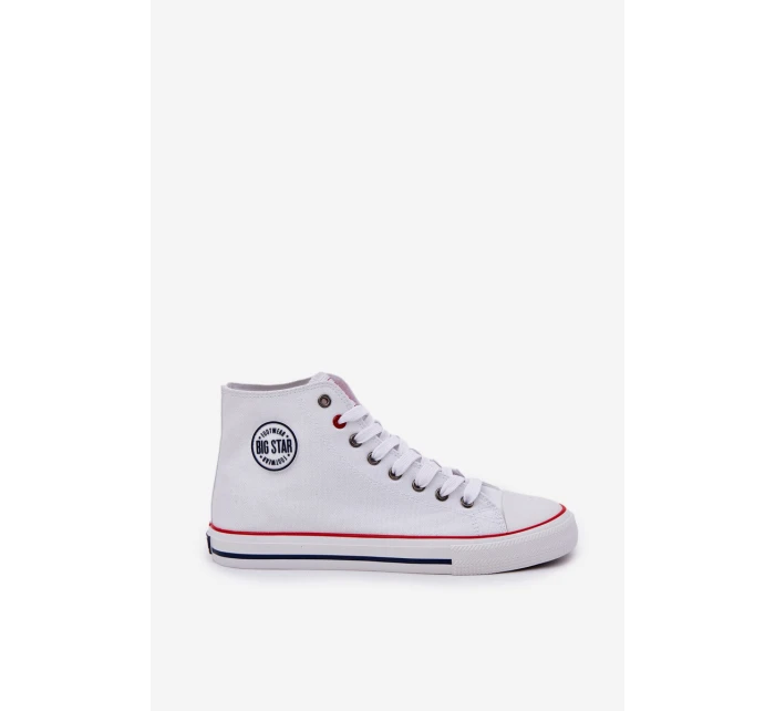 Pánské Textilní Tenisky Big Star NN174305 HI-POLY SYSTEM Bílé Pánské Textilní Tenisky Big Star NN174305 HI-POLY SYSTEM Bílé