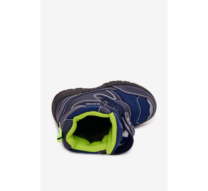 Zateplené Dětské Sněhule Trapery Big Star OO374048 Tmavě modré Zateplené Dětské Sněhule Trapery Big Star OO374048 Tmavě modré