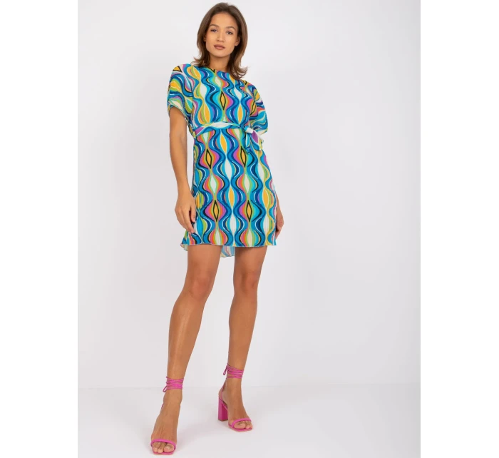 Dámské šaty-DHJ-SK-9651.51-modré