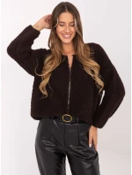 Sweter MI SW model 21421298 ciemny brązowy - FPrice Sweter MI SW model 21421298 ciemny brązowy - FPrice