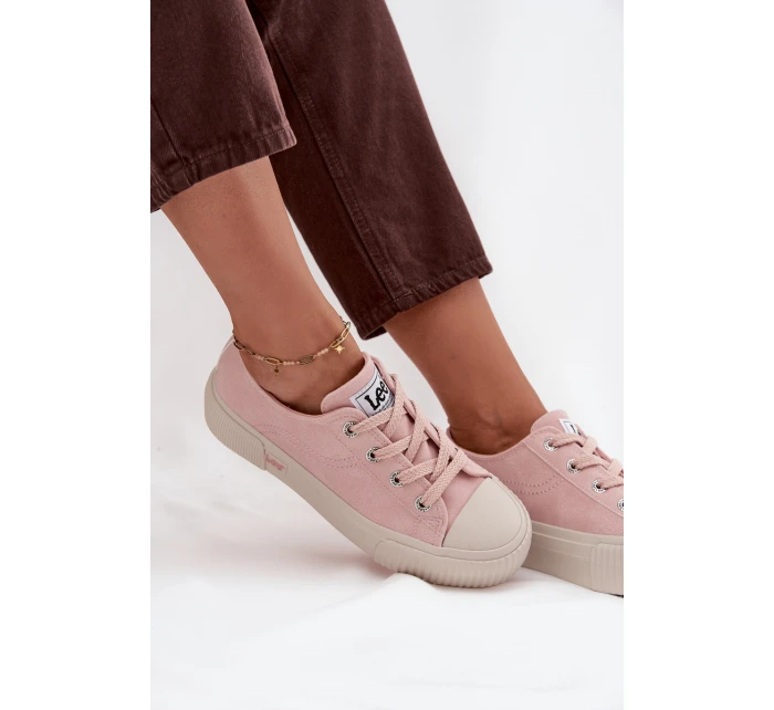 Dámské trampky na platformě LEE ISLA C WOMEN LOW – růžové Dámské trampky na platformě LEE ISLA C WOMEN LOW – růžové
