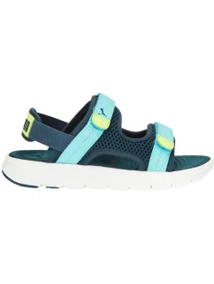 Dětské sportovní sandály Evolve Jr 390449 02 Tmavě modrá se sv.modrou a žlutou - Puma