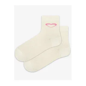 TENKÉ PONOŽKY BARVA 6-11 LET DÍVKY OFF WHITE 30-32