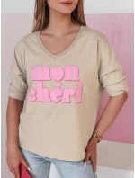 Dámská halenka CHERINO hnědá s potiskem FashionStreet RY2830