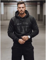 Pánská zateplená mikina s kapucí černá Dstreet model 21993113 - FashionStreet