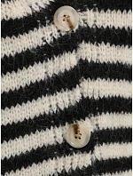 Dámský oversize kardigan s černobílými pruhy FashionStreet MY2640 Dámský oversize kardigan s černobílými pruhy FashionStreet MY2640