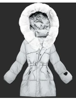 Bílá dámská zimní bunda s kapucí S'West (B8550-26) Bílá dámská zimní bunda s kapucí S'West (B8550-26)