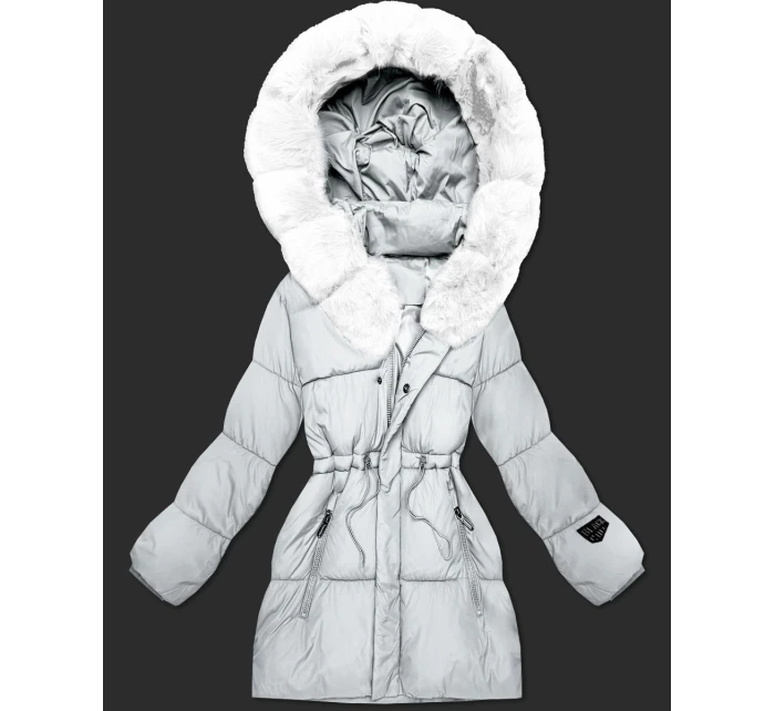 Bílá dámská zimní bunda s kapucí S'West (B8550-26) Bílá dámská zimní bunda s kapucí S'West (B8550-26)