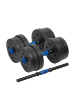 Nastavitelné bitumenové činky s konektorem 2x10 kg REBEL ACTIVE Nastavitelné bitumenové činky s konektorem 2x10 kg REBEL ACTIVE