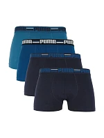 Puma Brand Elastické pánské boxerky 4ks tmavě modrá/modrá 938197 02