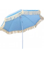 PLÁŽOVÝ A ZAHRADNÍ SLUNEČNÍK SE STŘAPCI 174 CM MODRÝ PLÁŽOVÝ A ZAHRADNÍ SLUNEČNÍK SE STŘAPCI 174 CM MODRÝ