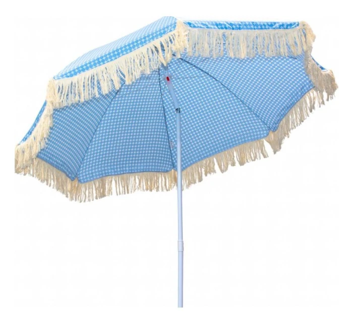 PLÁŽOVÝ A ZAHRADNÍ SLUNEČNÍK SE STŘAPCI 174 CM MODRÝ PLÁŽOVÝ A ZAHRADNÍ SLUNEČNÍK SE STŘAPCI 174 CM MODRÝ