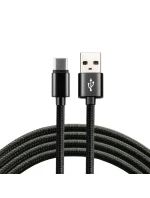 Napájecí kabel everActive CBB-1CB (USB - USB typ C ; 1m; barva černá)