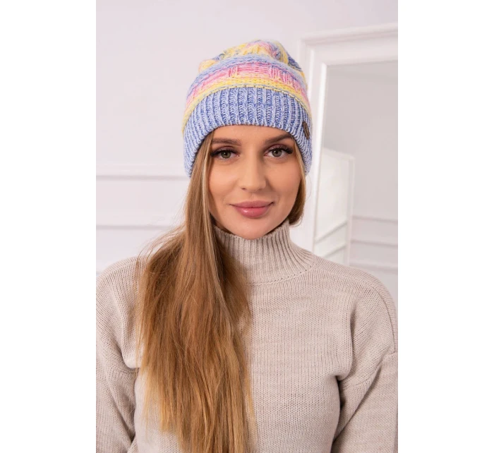 Fleecová čepice Patrycja K254 pink+blue Fleecová čepice Patrycja K254 pink+blue