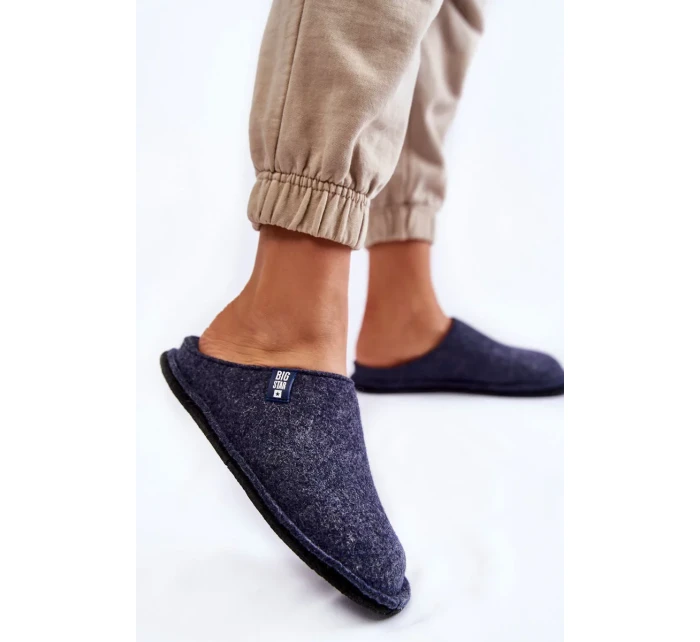 Klasické dámské pantofle Big Star KK276013 Námořnická modrá Klasické dámské pantofle Big Star KK276013 Námořnická modrá