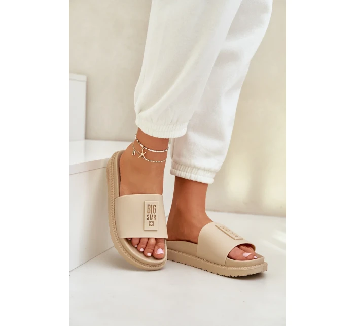 Dámské pantofle Big Star – béžové